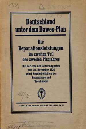 Deutschland unter dem Dawes-Plan - Die Reparationsleistungen iim zweiten Teil des zweiten Planjahres
