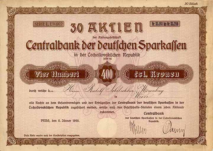 Centralbank der deutschen Sparkassen in der Cechoslowakischen Republik