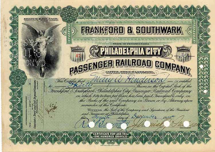 Frankford & Southwark Philadelphia City Passenger Railroad