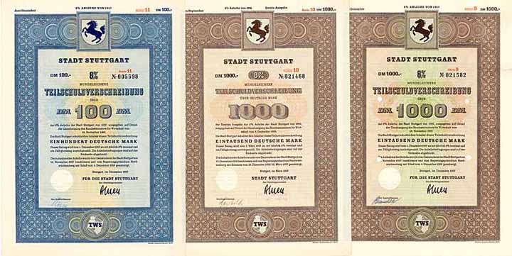 Stadt Stuttgart (3 Stücke)