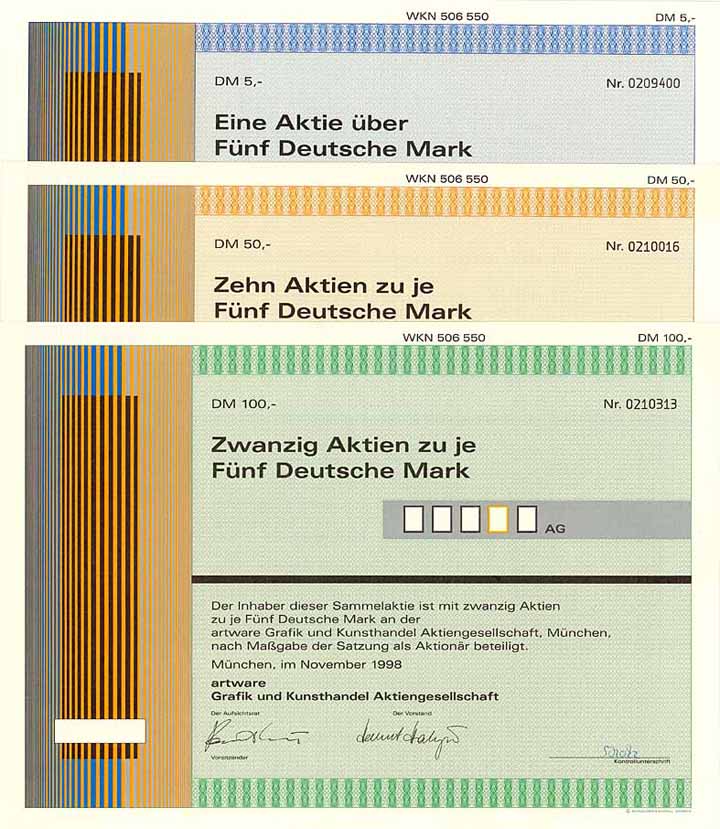 artware Grafik und Kunsthandel AG (3 Stück)