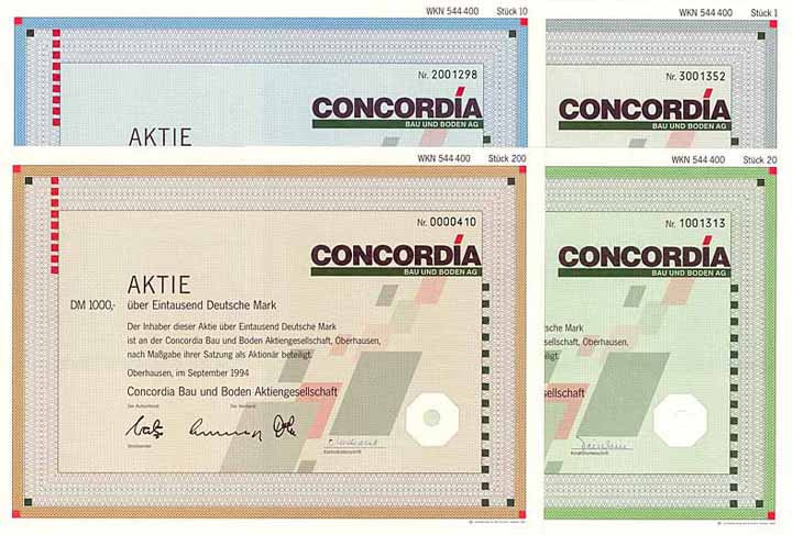 Concordia Bau und Boden AG (4 Stücke)