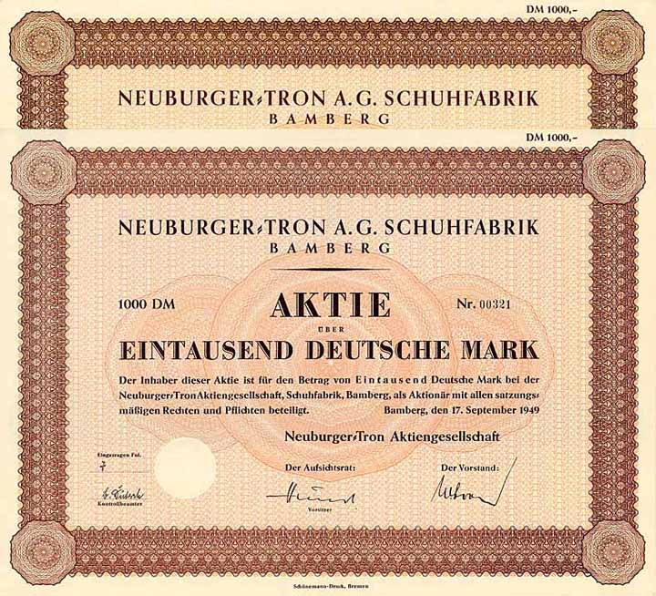 Neuburger-Tron AG Schuhfabrik (2 Stücke)