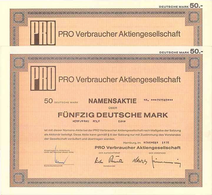 PRO Verbraucher AG (2 Stücke)