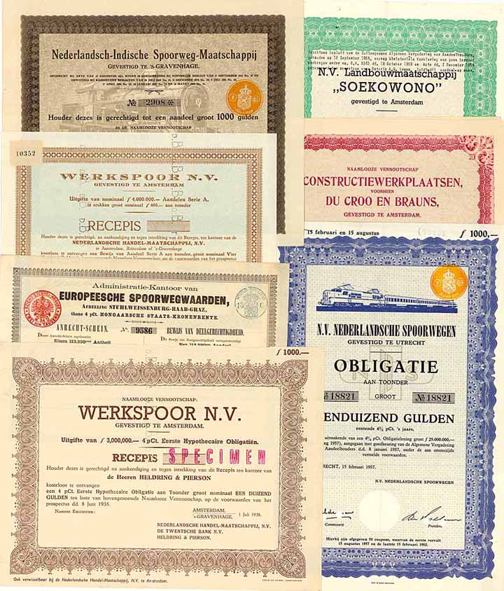 Niederlande Eisenbahn - Konvolut (26 Stücke)