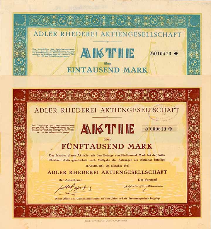 Adler Rhederei AG (2 Stücke)