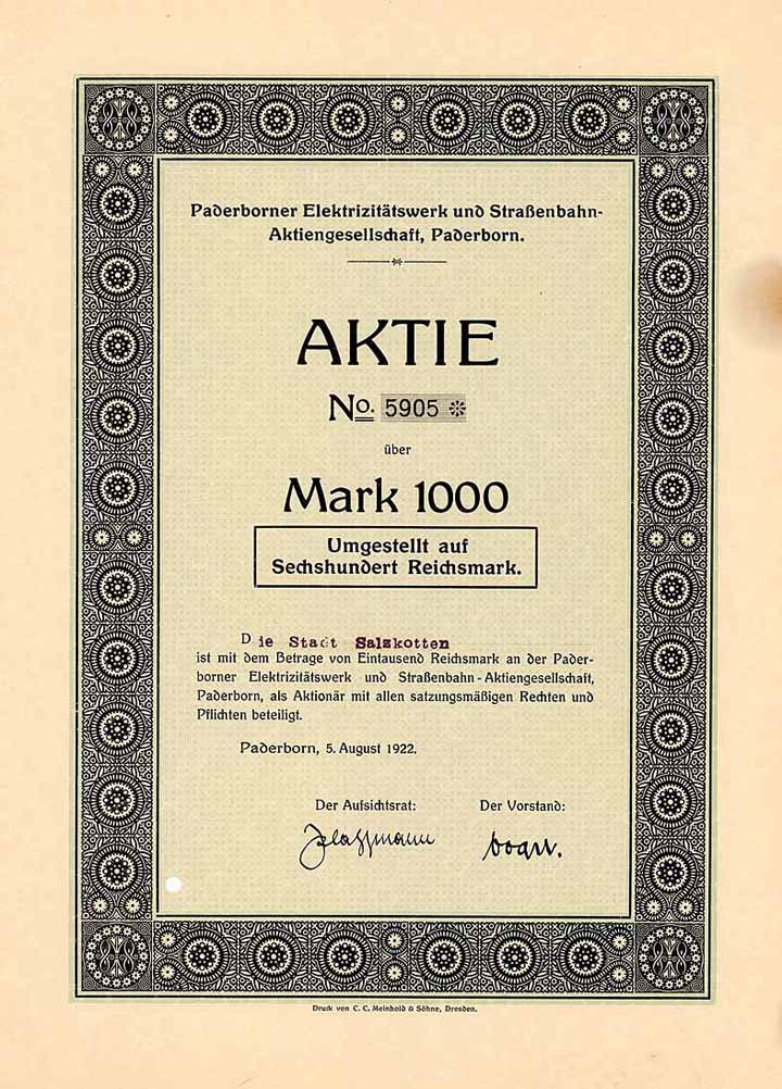 Paderborner Elektrizitätswerk und Straßenbahn-AG
