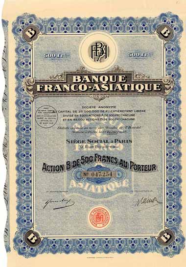 Banque Franco-Asiatique S.A.