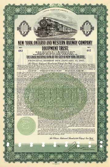 New York, Ontario & Western Railway Equipment Trust