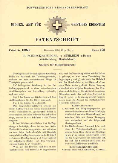 Patentschriften zur Telephonie (4 Stücke)