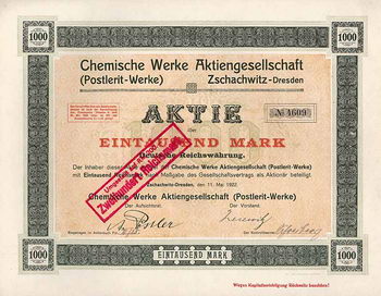 Chemische Werke AG (Postlerit-Werke)