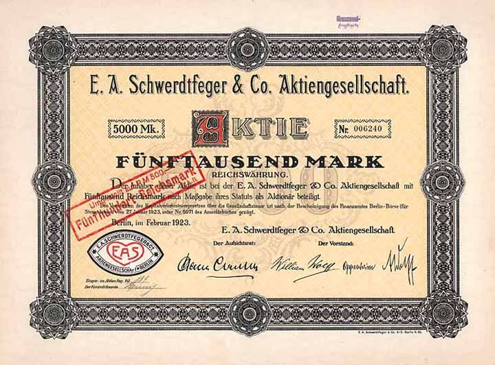 E. A. Schwerdtfeger & Co. AG