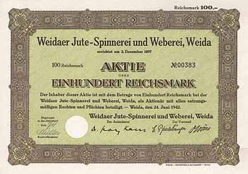 Weidaer Jute-Spinnerei und Weberei