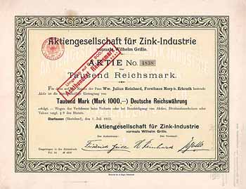 AG für Zink-Industrie vormals Wilhelm Grillo