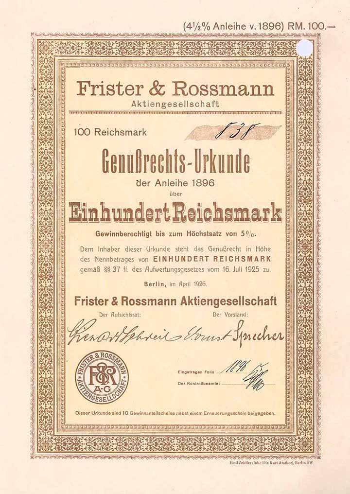 Frister & Rossmann AG