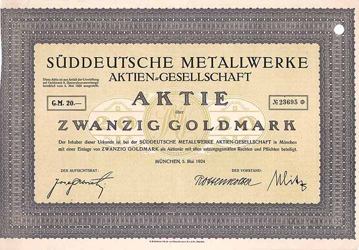 Süddeutsche Metallwerke AG