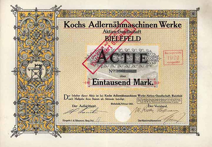 Kochs Adlernähmaschinen Werke AG