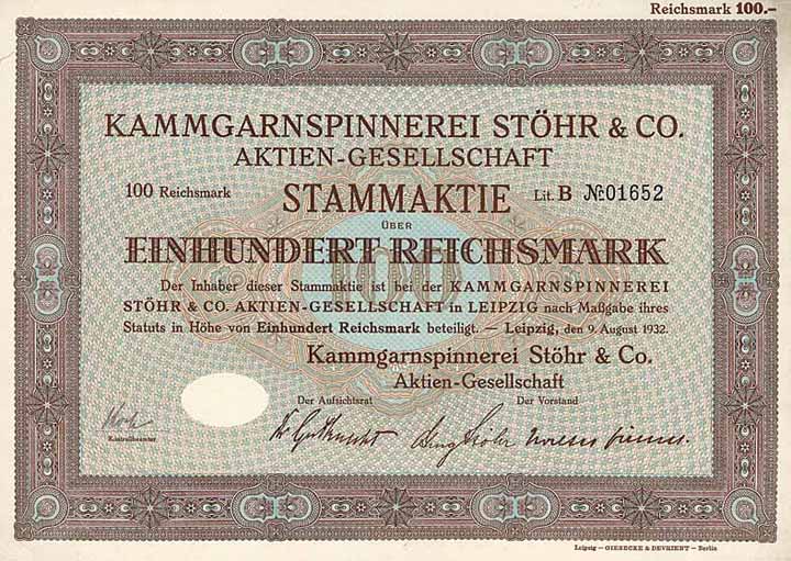 Kammgarnspinnerei Stöhr & Co. AG