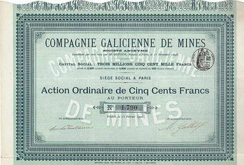 Cie. Galicienne de Mines S.A.