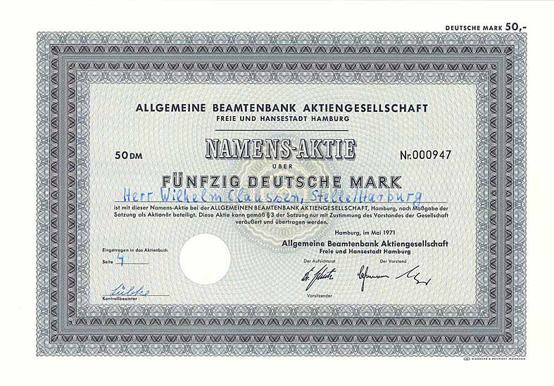 Allgemeine Beamtenbank AG