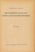 Die vierzehn Jahre der ersten deutschen Republik