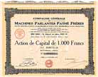 Cie. Gen. des Machines Parlantes Path Frres S.A.