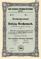 Halle-Hettstedter Eisenbahn-Gesellschaft (Blankette)