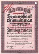 Vereinsbank Crimmitschau AG vormals C. G. Hndel