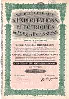 Soc. Gle. d�Exploitations Electriques de Lodz & Extensions S.A.
