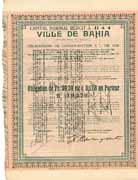 Ville de Bahia Obligations de Consolidation 5 % Or 1916