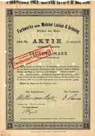 Farbwerke vorm. Meister Lucius & Brning (mit Reichsmark-Umstellung)