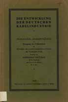 Die Entwicklung der deutschen Kabelindustrie (Dissertation)