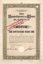 Allguer Baumwollspinnerei und Weberei Blaichach vorm. Heinrich Gyr