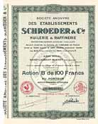 S.A. des tablissements Schroeder & Cie. Huilerie & Raffinerie