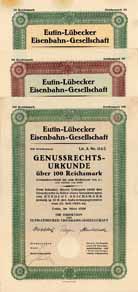 Eutin-Lübecker Eisenbahn-Gesellschaft - Konvolut (3 Stücke)