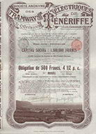 S.A. des Tramways lectriques de Tnriffe (Iles Canaries) & Extensions