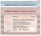 Lehmann-Werke AG (2 Stcke)