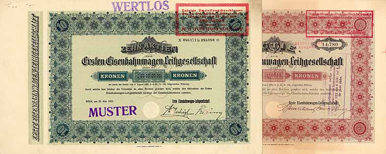 Erste Eisenbahnwagen-Leihgesellschaft (2 St�cke)